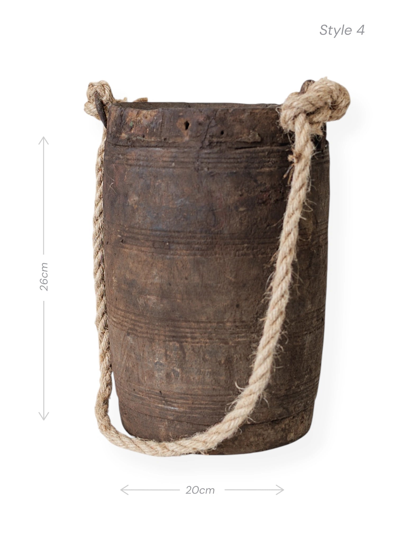 Vintage Indian Village Water Pot | Dark - Wander & Wild Home
