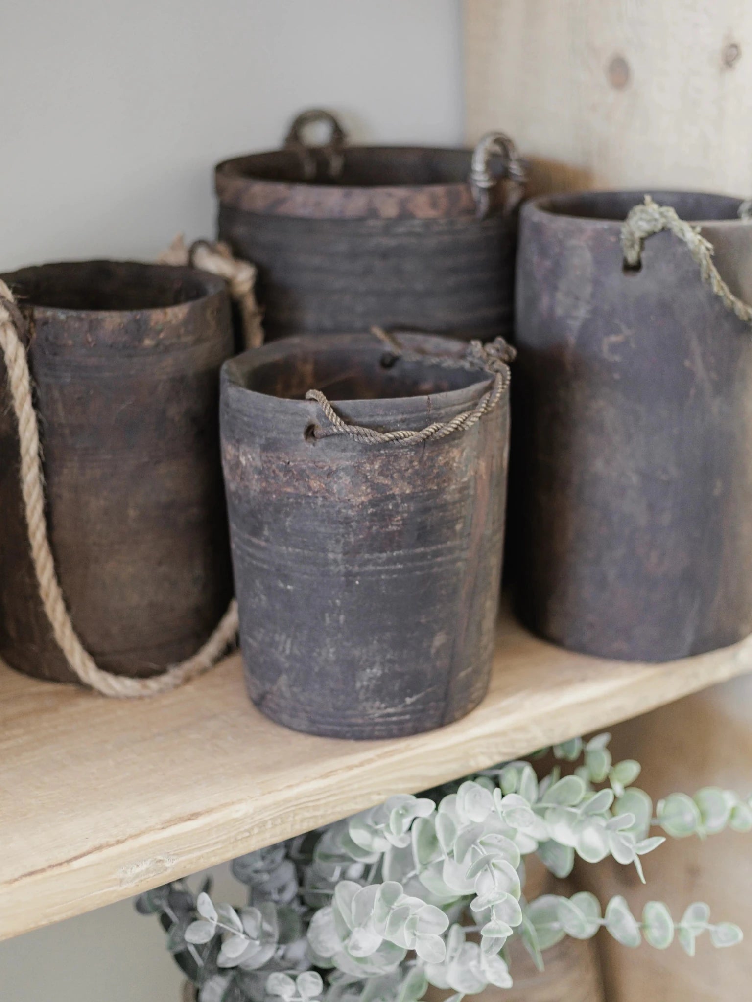 Vintage Indian Village Water Pot | Dark - Wander & Wild Home