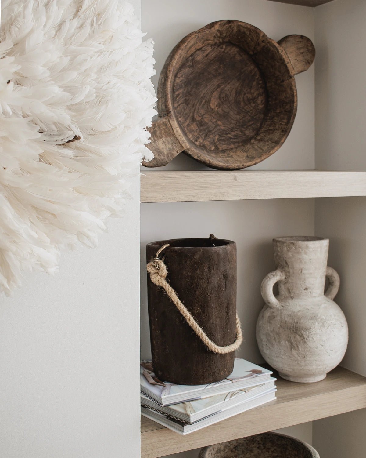 Vintage Indian Village Water Pot | Dark - Wander & Wild Home