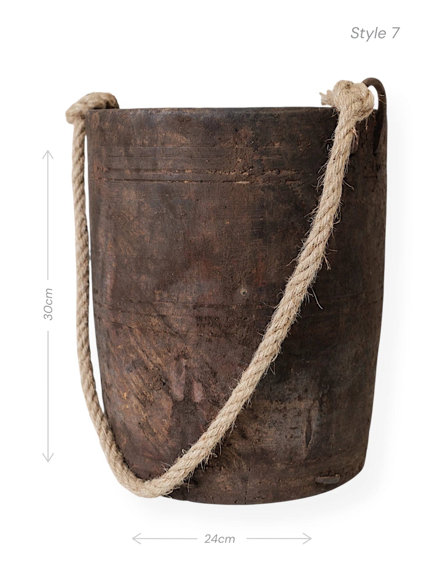 Vintage Indian Village Water Pot | Dark - Wander & Wild Home