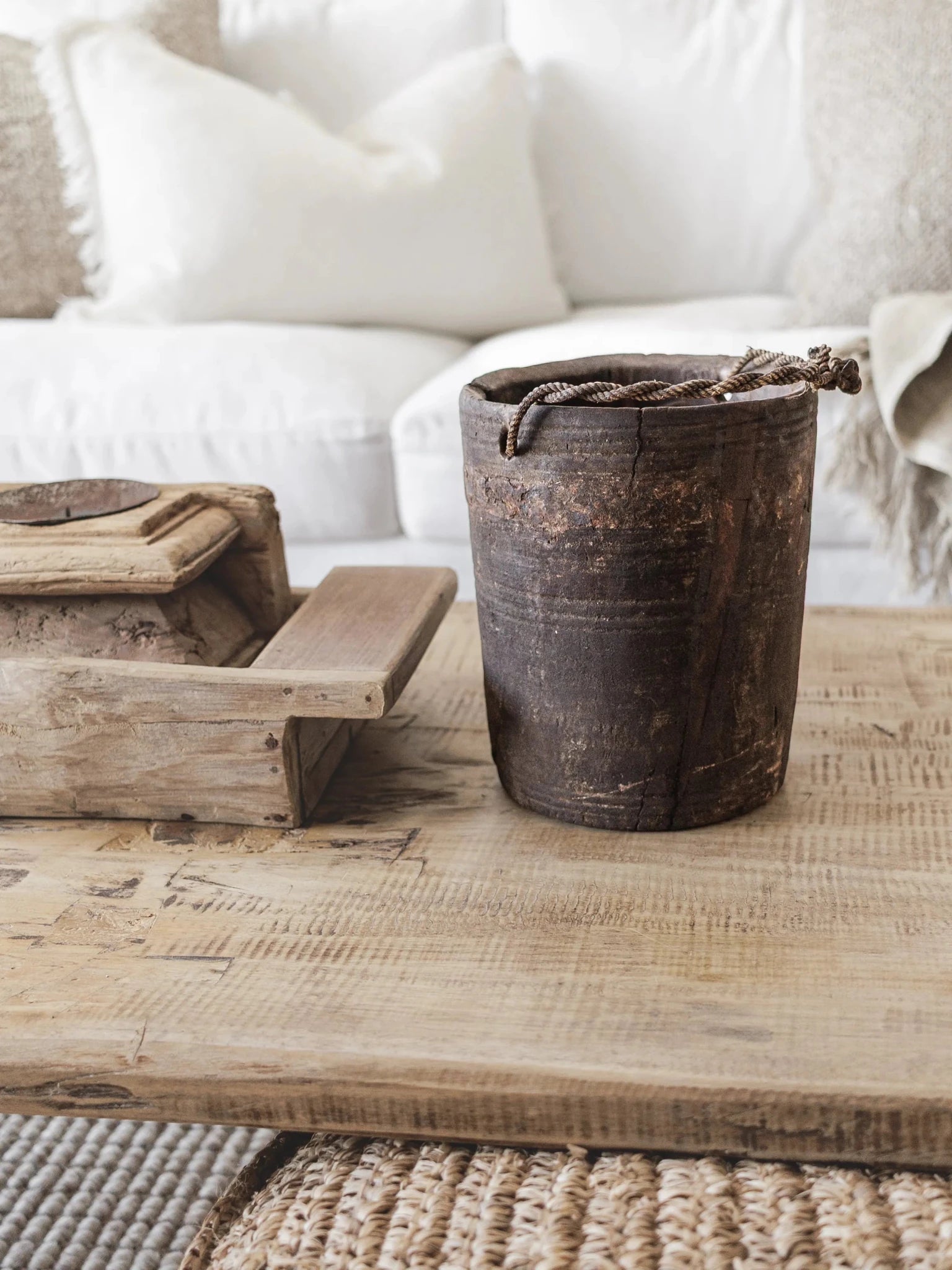 Vintage Indian Village Water Pot | Dark - Wander & Wild Home