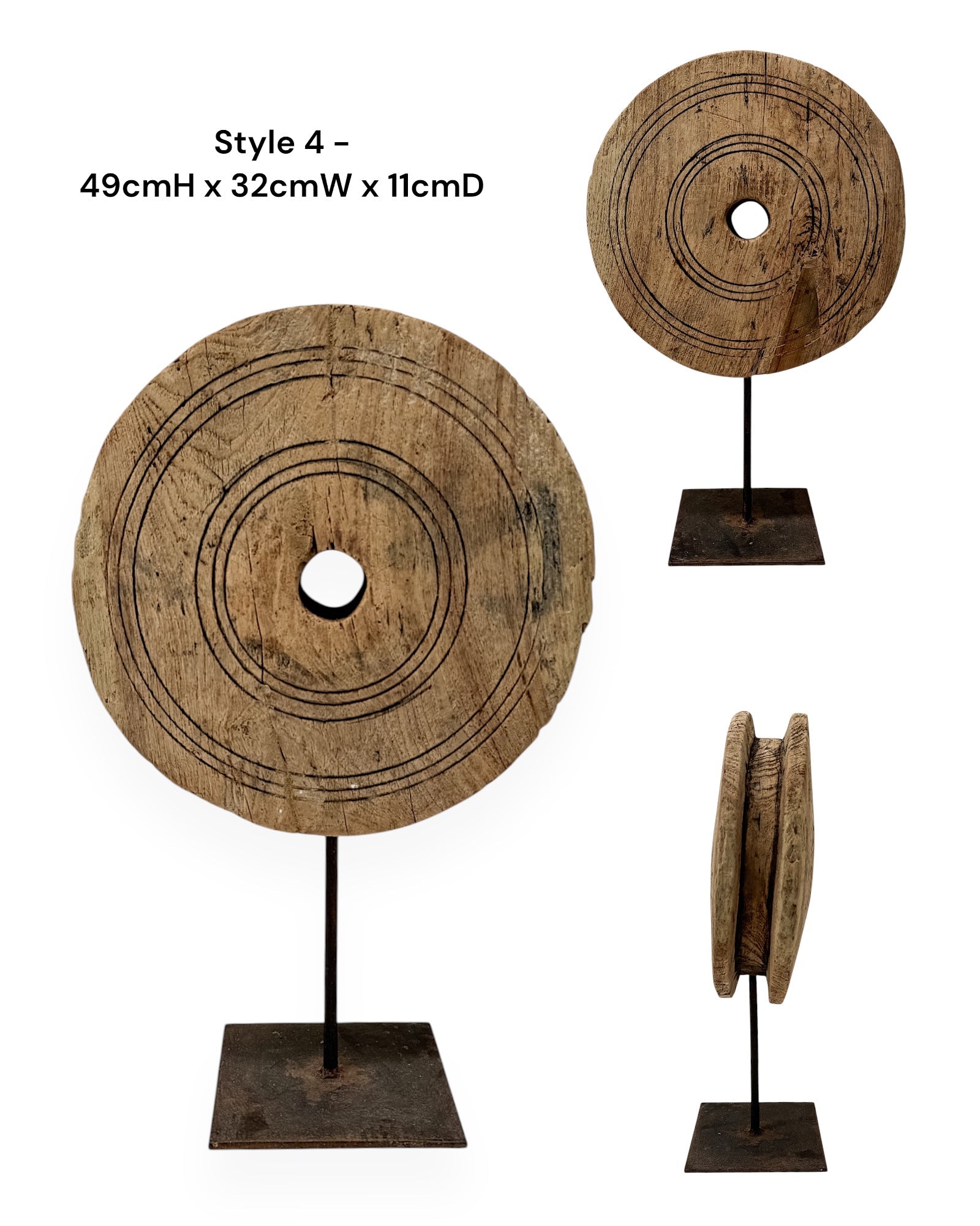 Vintage Indian Wheel on stand - Various - Wander & Wild Home