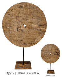 Vintage Indian Wheel on stand -Various - Wander & Wild Home