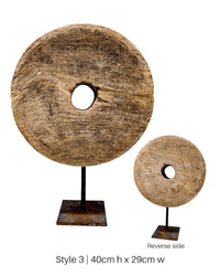 Vintage Indian Wheel on stand -Various - Wander & Wild Home