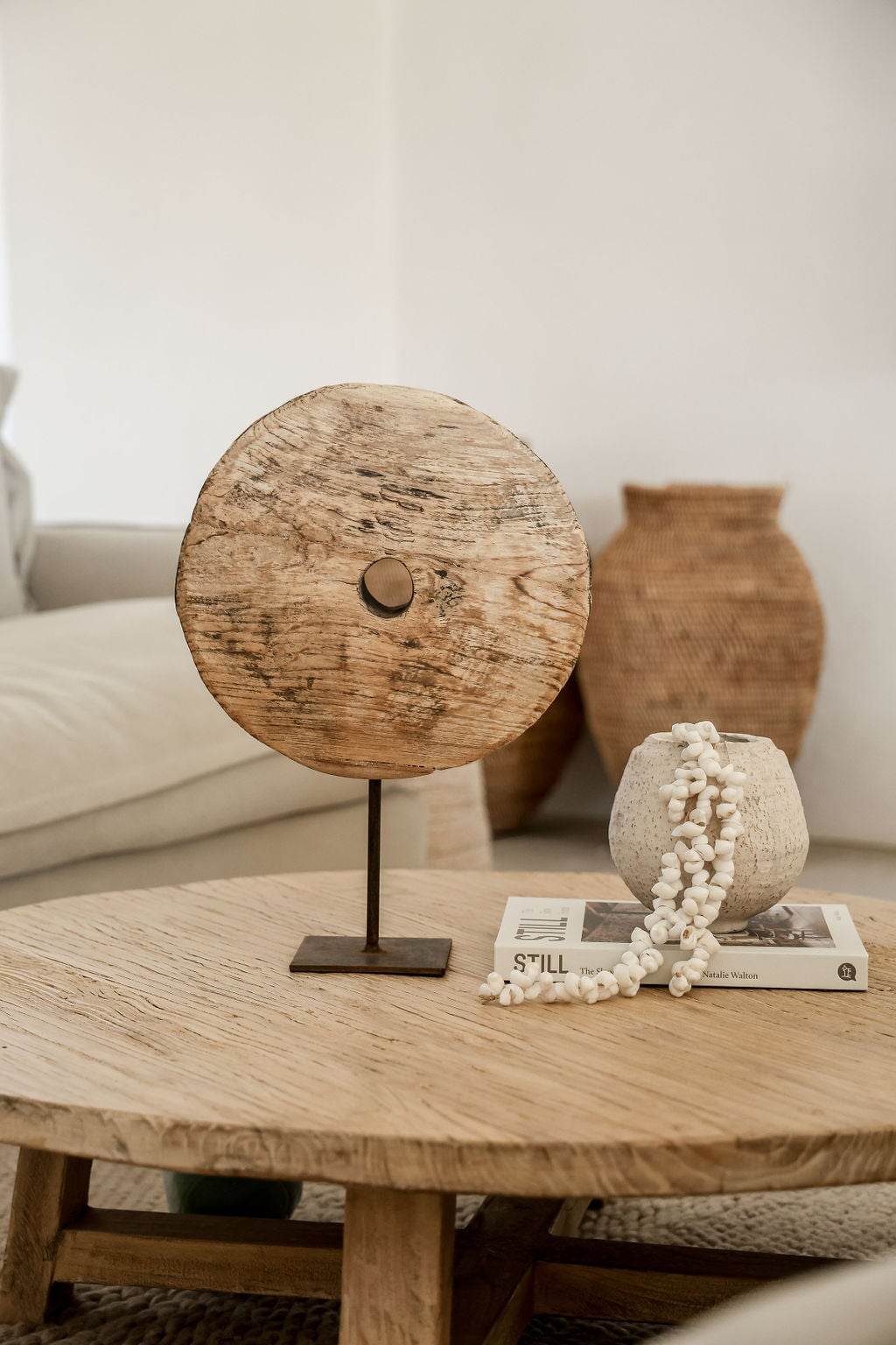 Vintage Indian Wheel on stand -Various - Wander & Wild Home