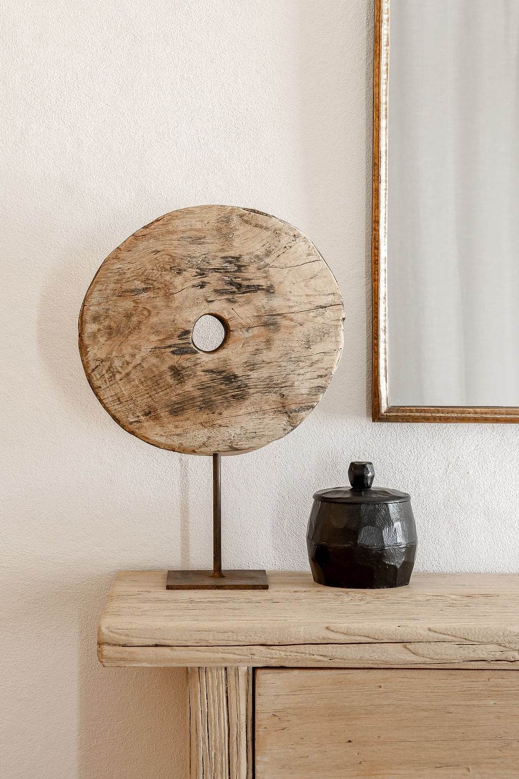 Vintage Indian Wheel on stand -Various - Wander & Wild Home