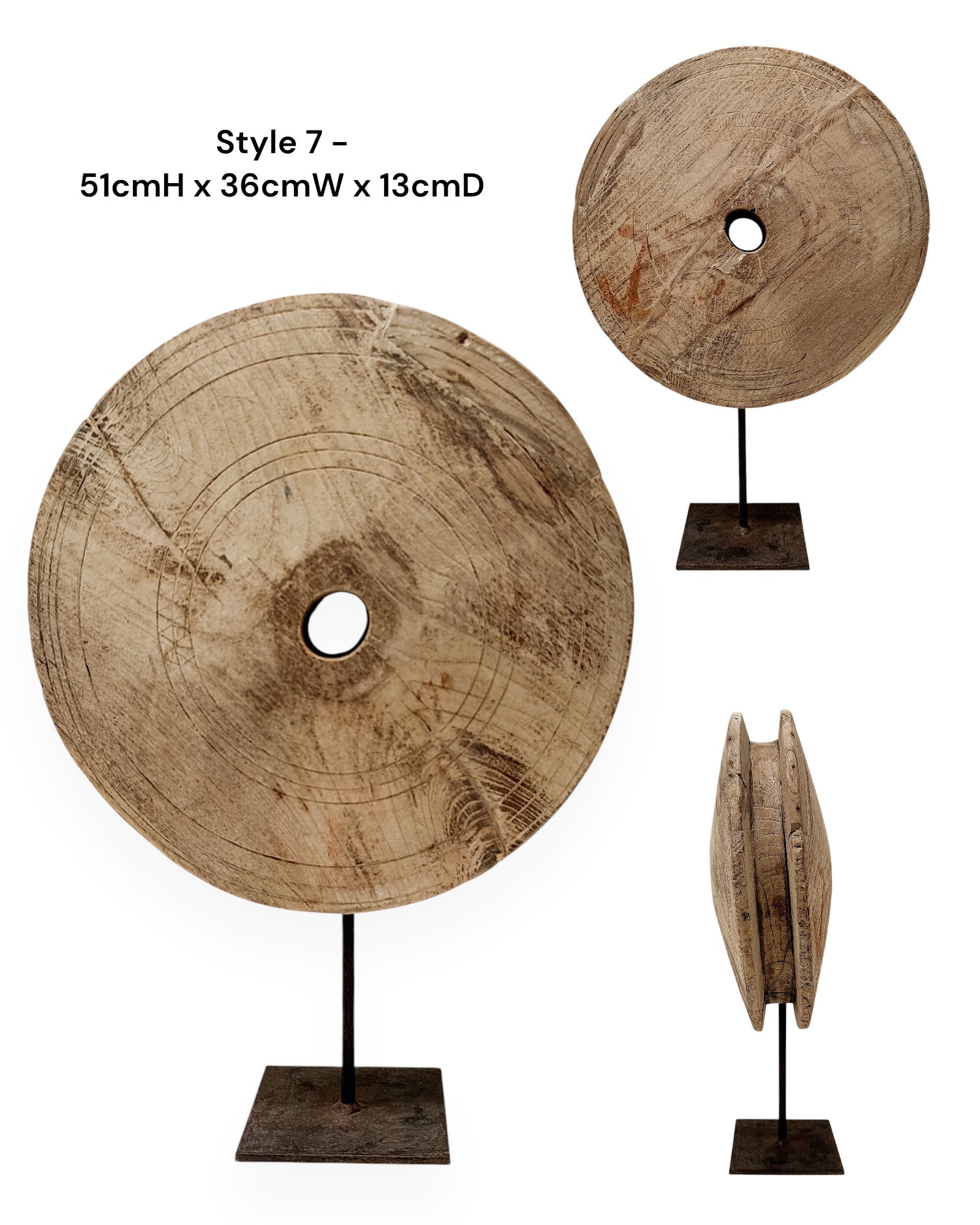 Vintage Indian Wheel on stand - Various - Wander & Wild Home