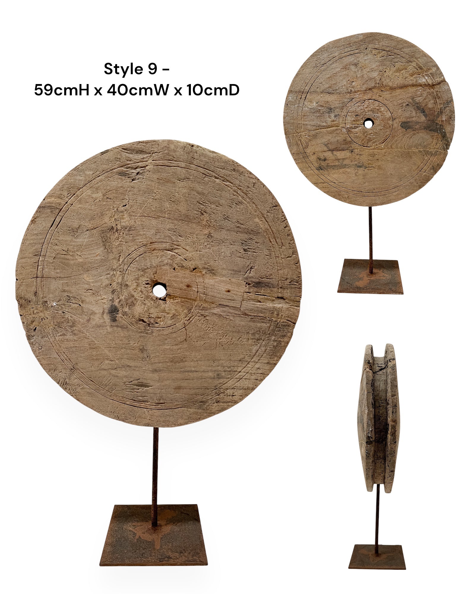 Vintage Indian Wheel on stand - Various - Wander & Wild Home