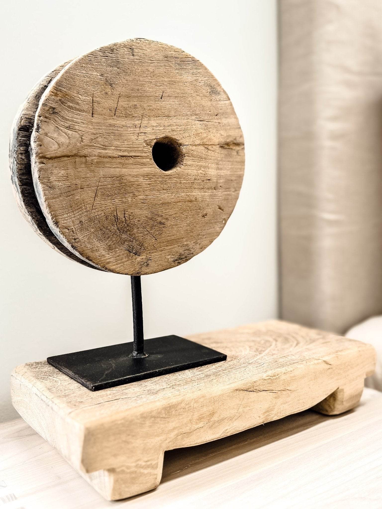 Vintage Indian Wheel on stand -Various - Wander & Wild Home