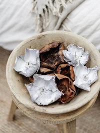 Vintage Indian Wooden Bowl -Bleached - Wander & Wild Home