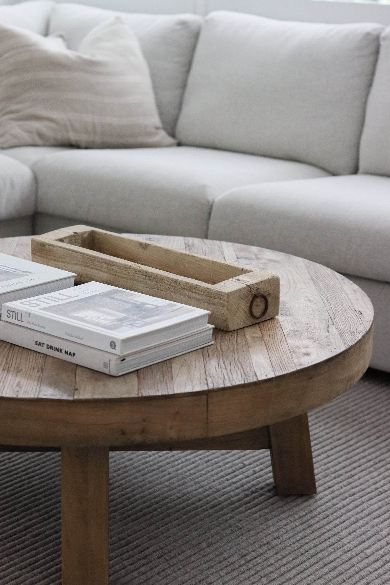 Vintage Indian Wooden Tray -Natural - Wander & Wild Home