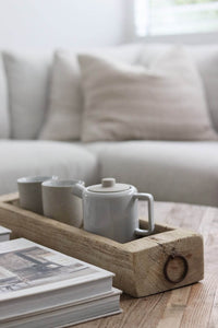 Vintage Indian Wooden Tray - Natural - Wander & Wild Home