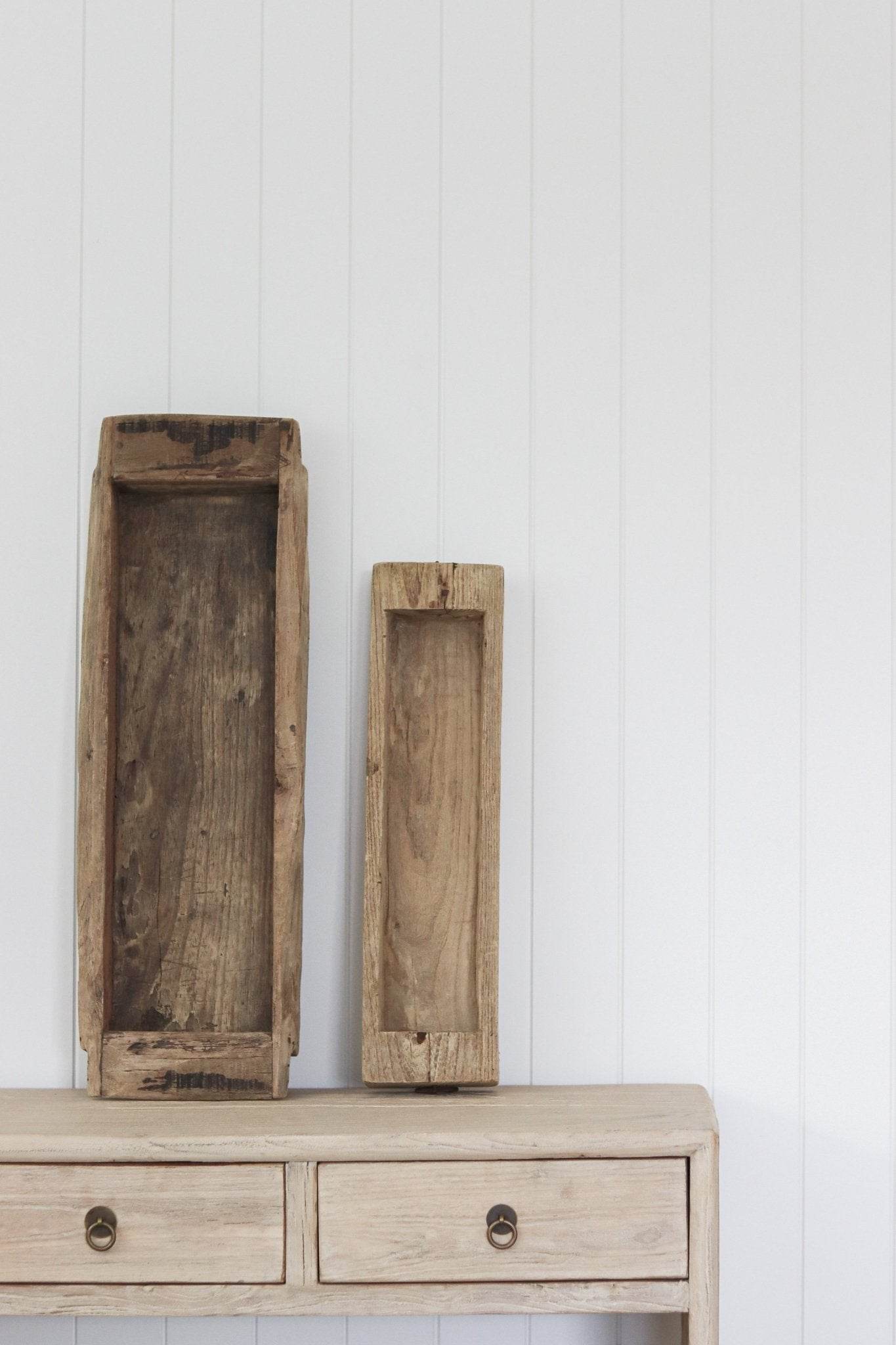 Vintage Indian Wooden Tray -Natural - Wander & Wild Home