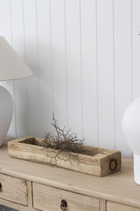 Vintage Indian Wooden Tray - Natural - Wander & Wild Home