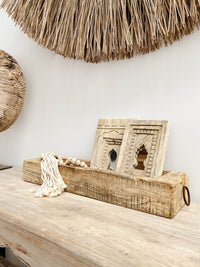 Vintage Indian Wooden Tray - Natural - Wander & Wild Home