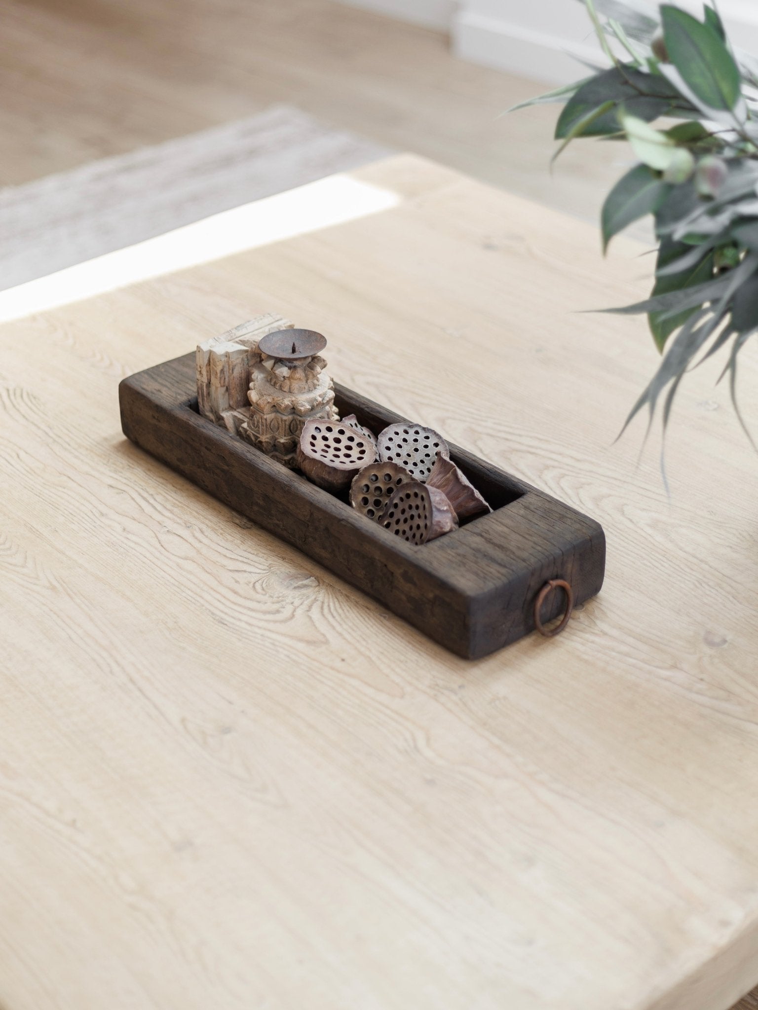 Vintage Indian Wooden Tray - Wabi - Wander & Wild Home