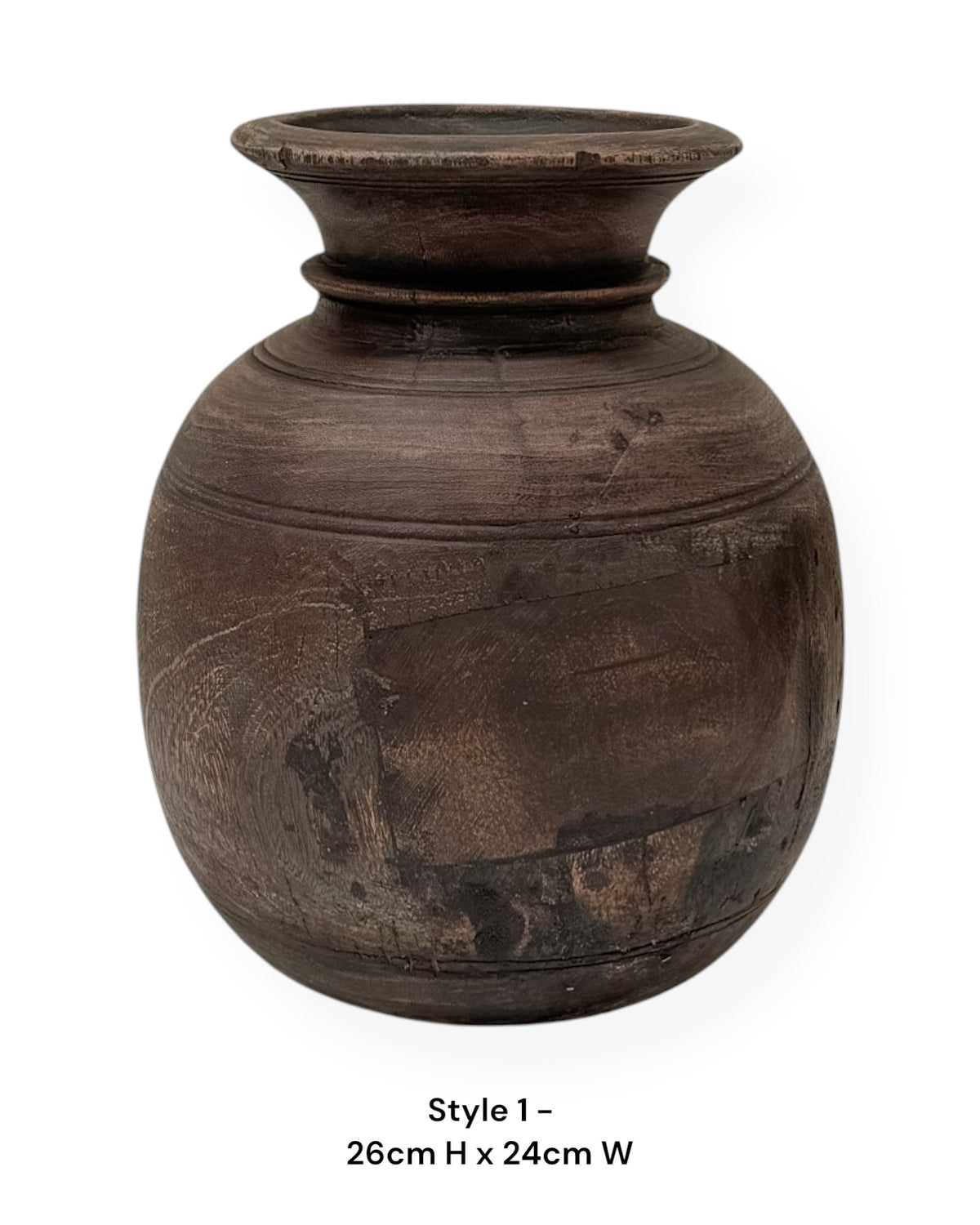 Vintage Matka Wooden Pot - Wabi - Wander & Wild Home