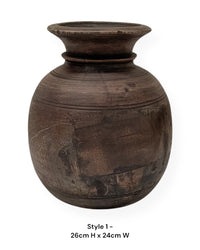 Vintage Matka Wooden Pot - Wabi - Wander & Wild Home