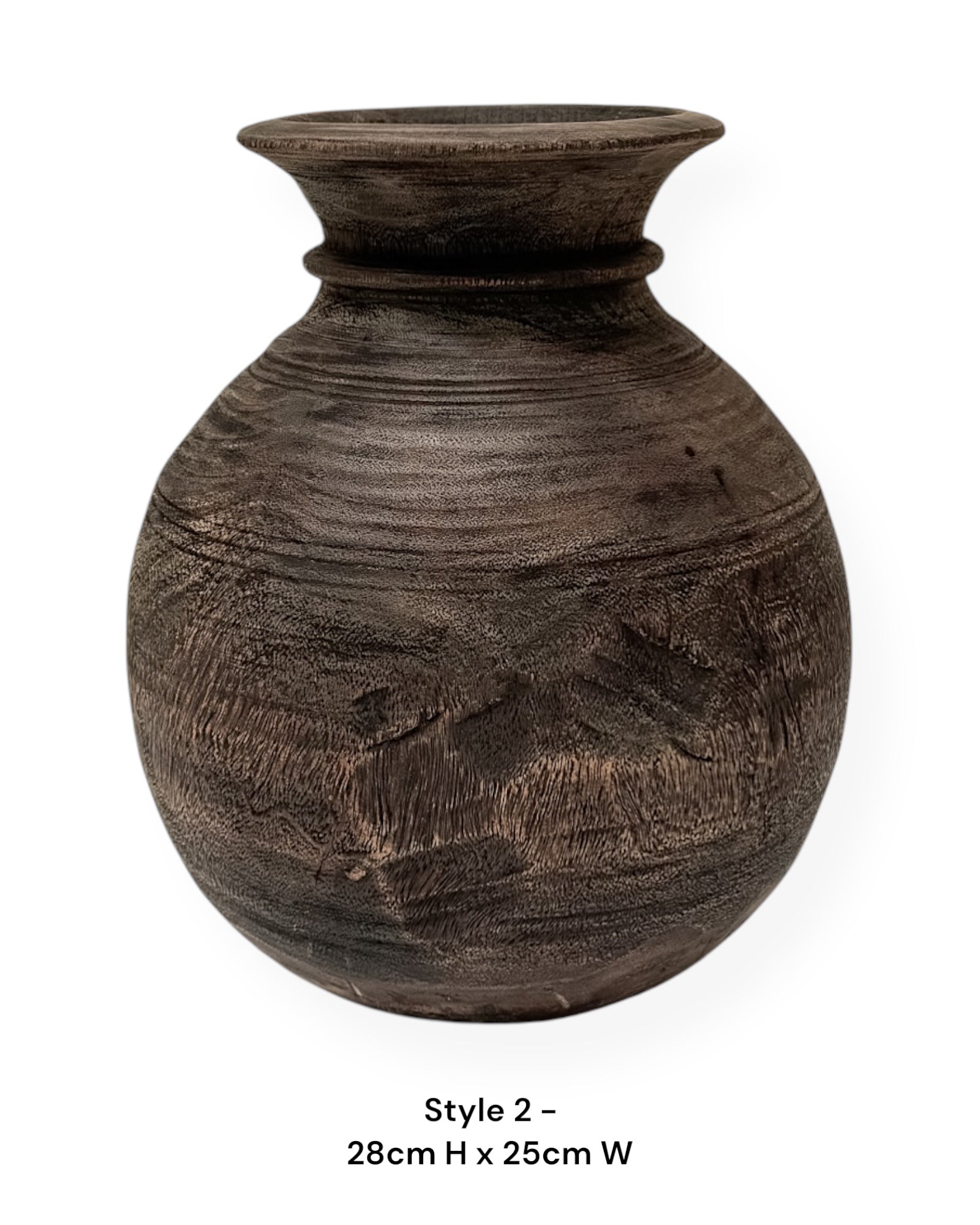 Vintage Matka Wooden Pot - Wabi - Wander & Wild Home