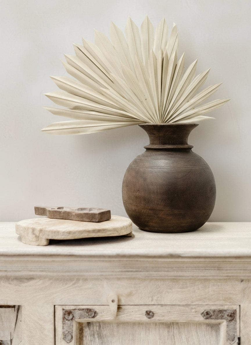 Vintage Matka Wooden Pot - Wabi - Wander & Wild Home