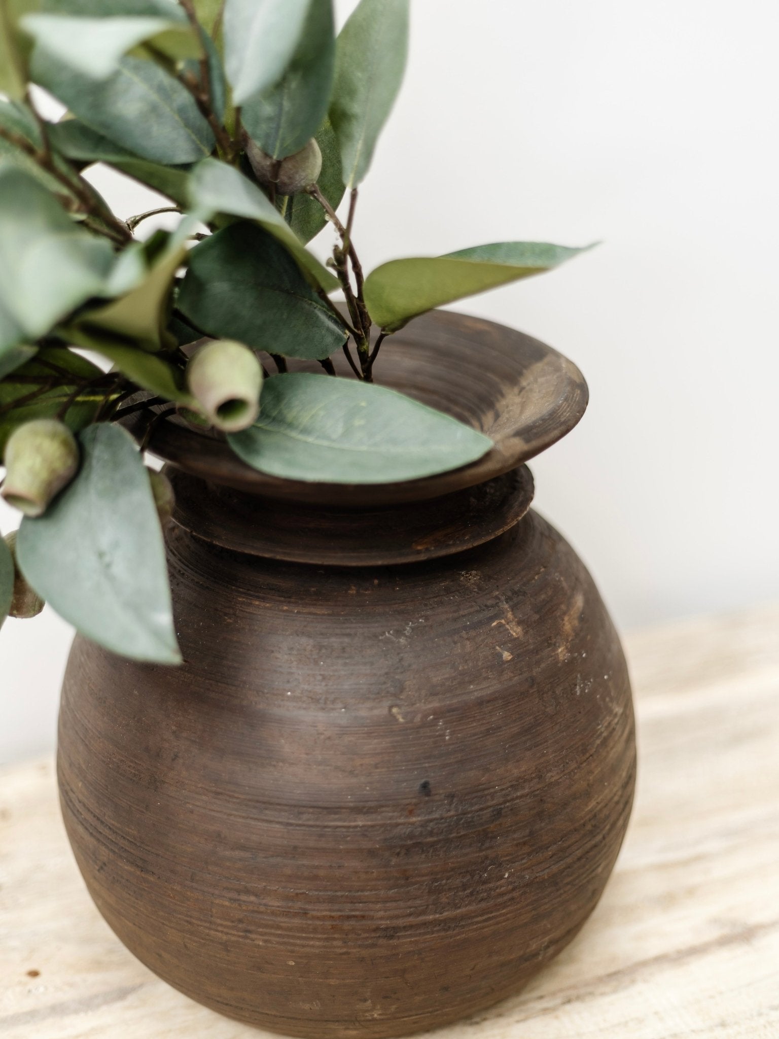 Vintage Matka Wooden Pot - Wabi - Wander & Wild Home
