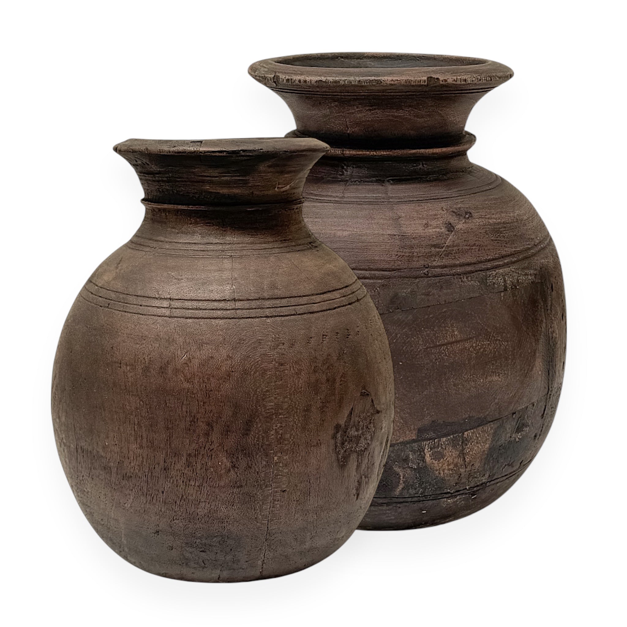 Vintage Matka Wooden Pot - Wabi - Wander & Wild Home