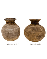 Vintage Matka Wooden Pot - Wander & Wild Home