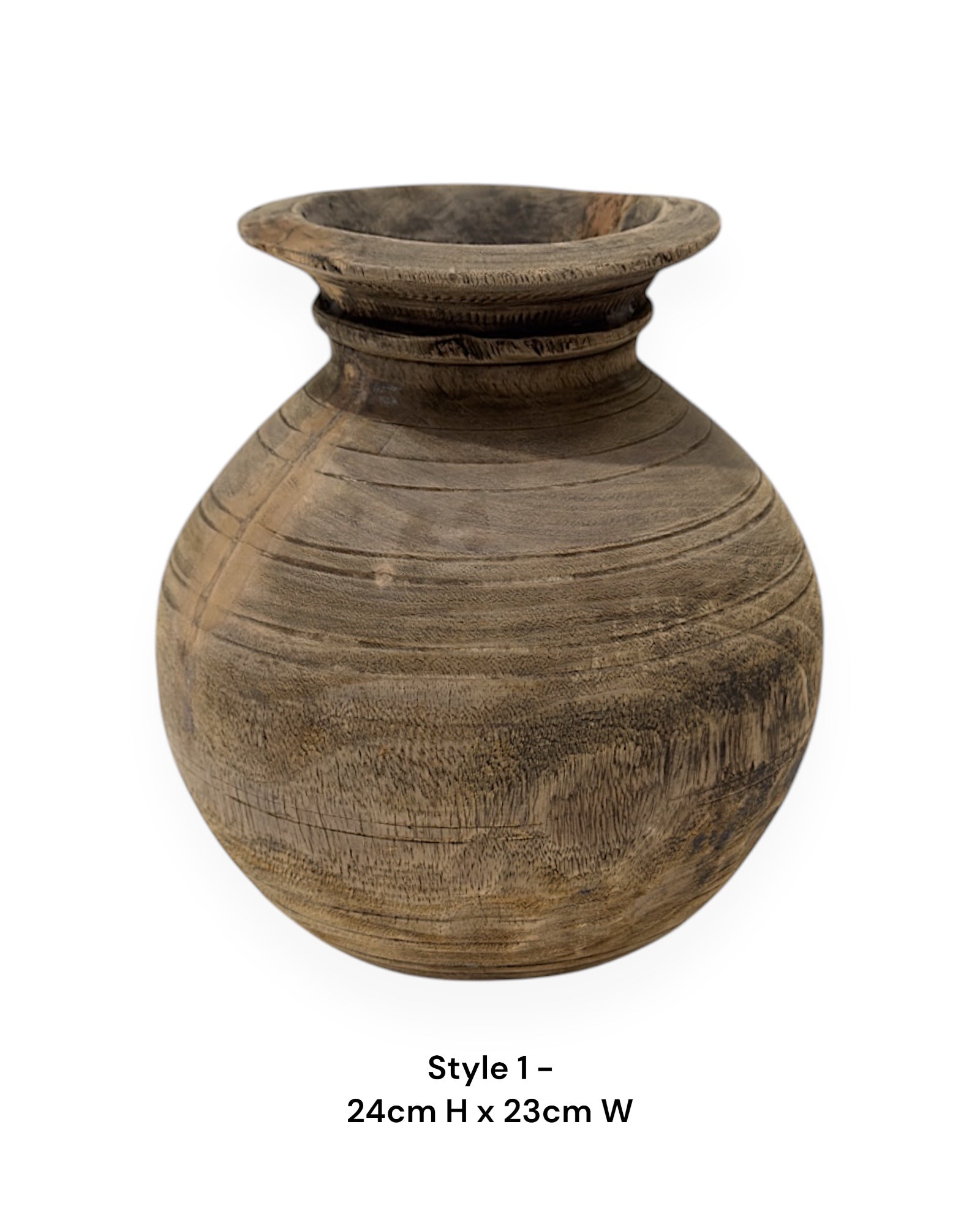 Vintage Matka Wooden Pot - Wander & Wild Home