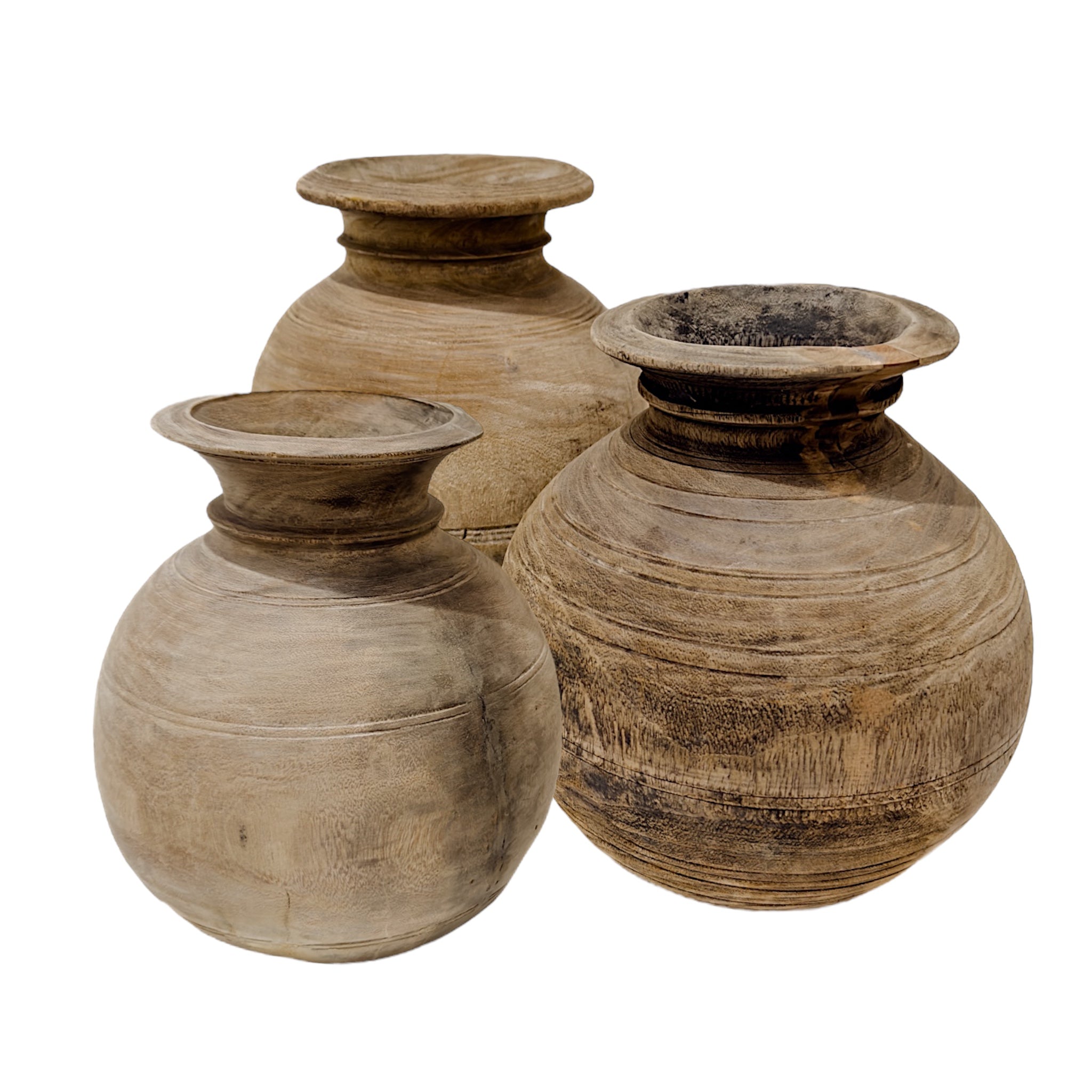 Vintage Matka Wooden Pot - Wander & Wild Home