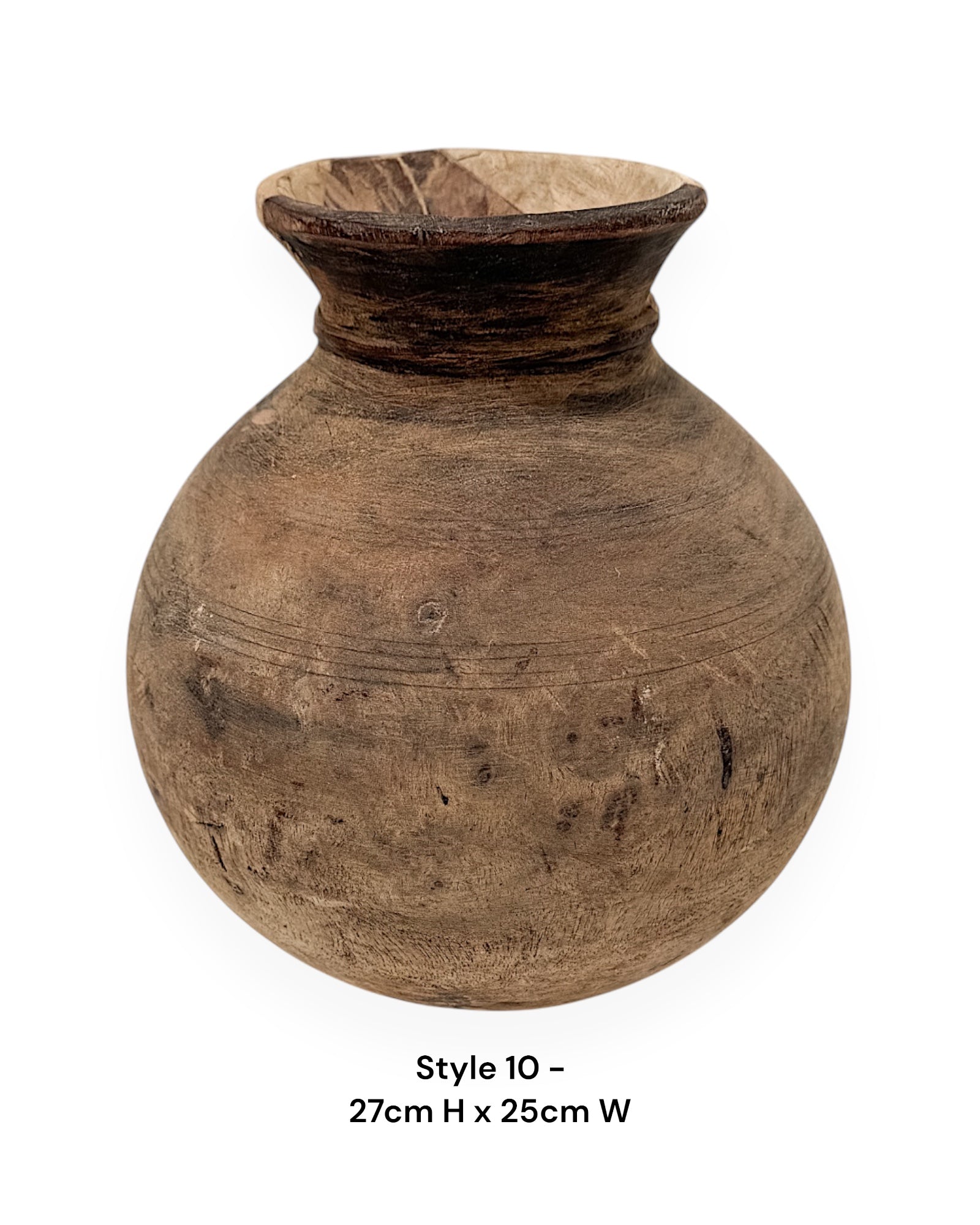 Vintage Matka Wooden Pot - Wander & Wild Home