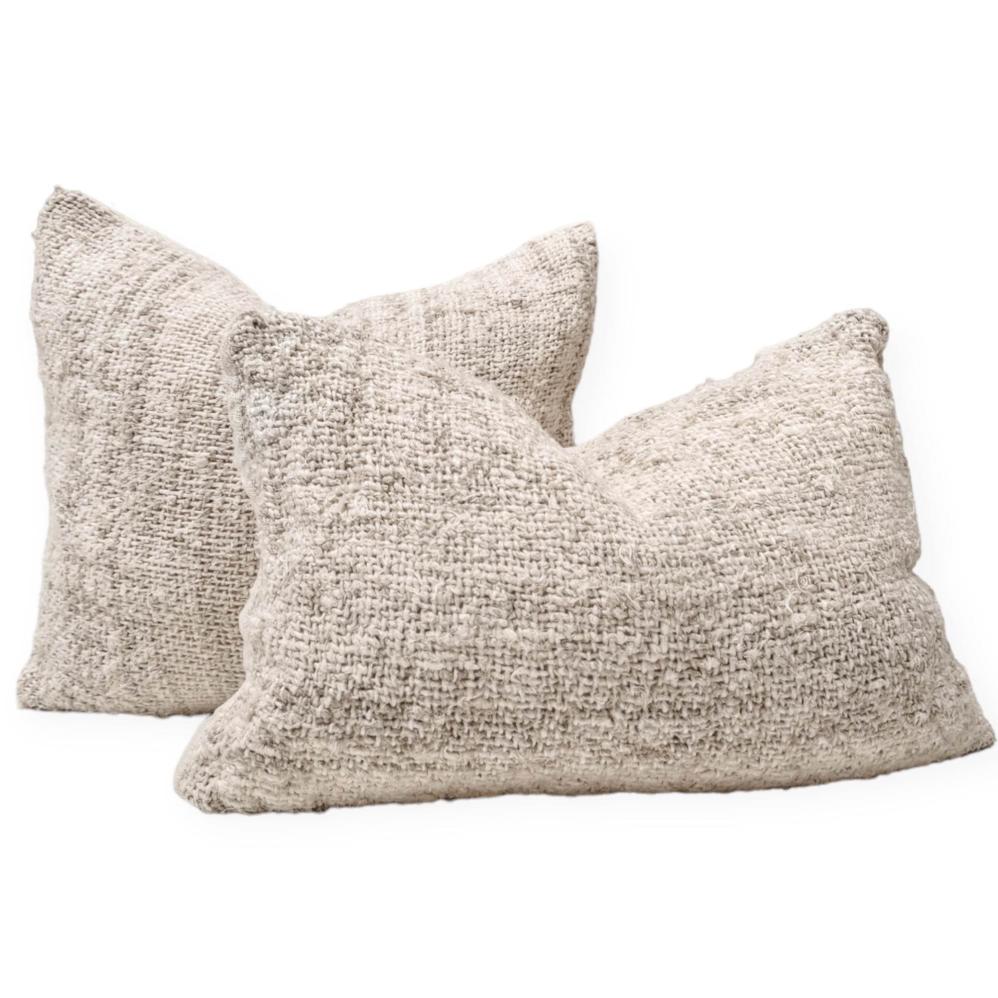 Wabi Recycled Linen Cushion -Ivory - Wander & Wild Home