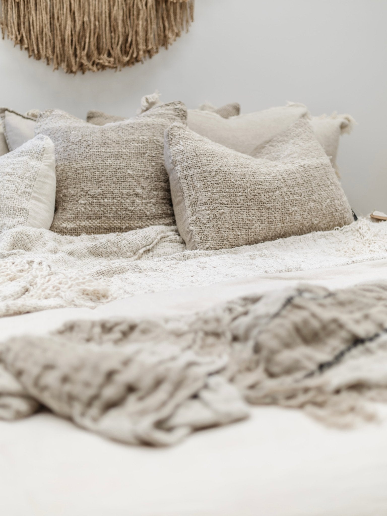 Wabi Recycled Linen Cushion - Natural - Wander & Wild Home