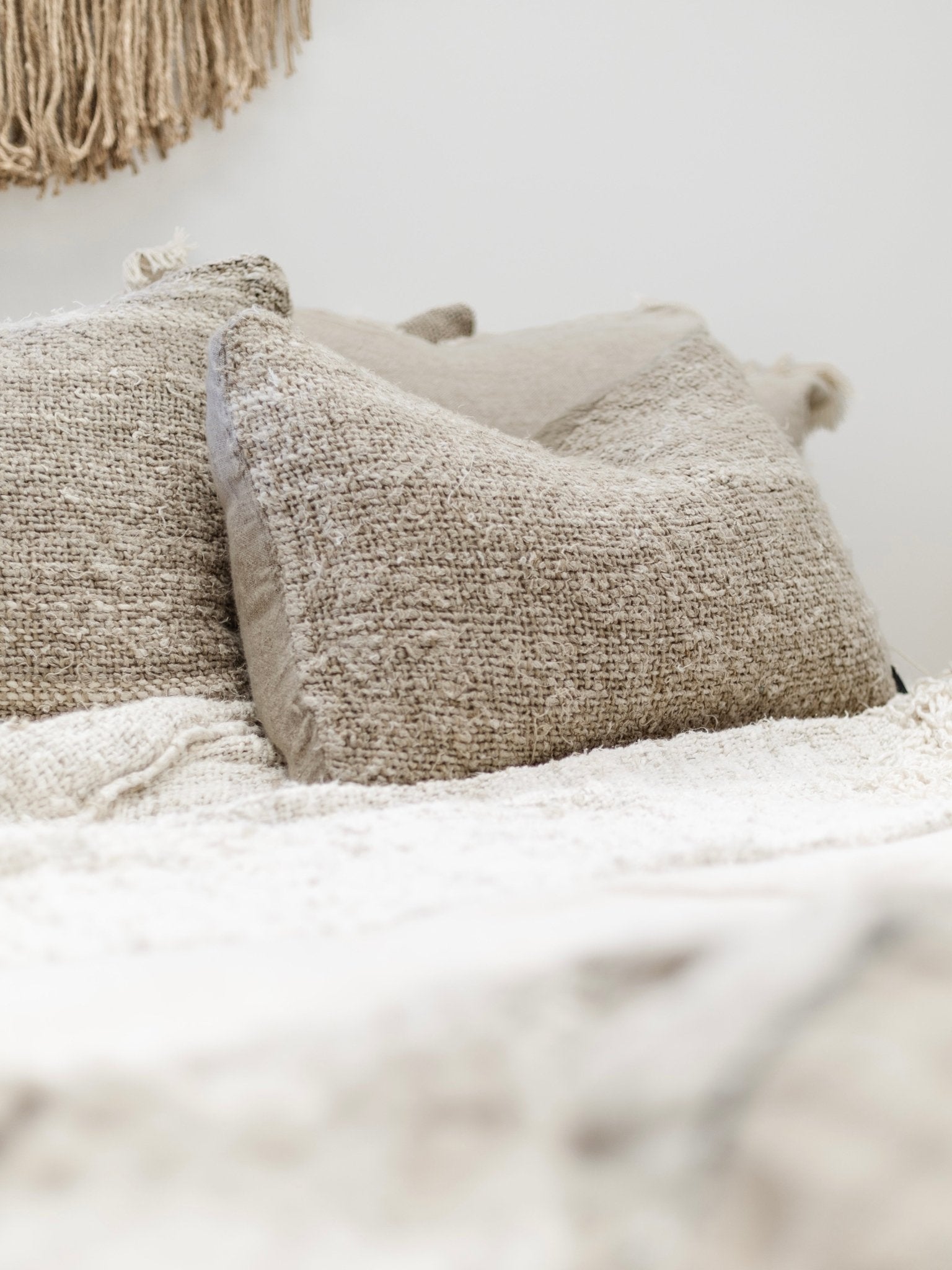 Wabi Recycled Linen Cushion - Natural - Wander & Wild Home