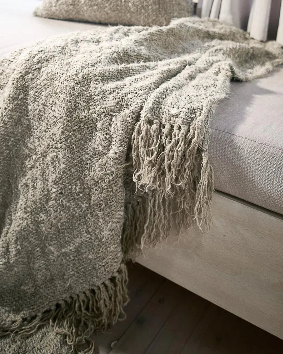 Wabi Recycled Linen Throw -Natural - Wander & Wild Home
