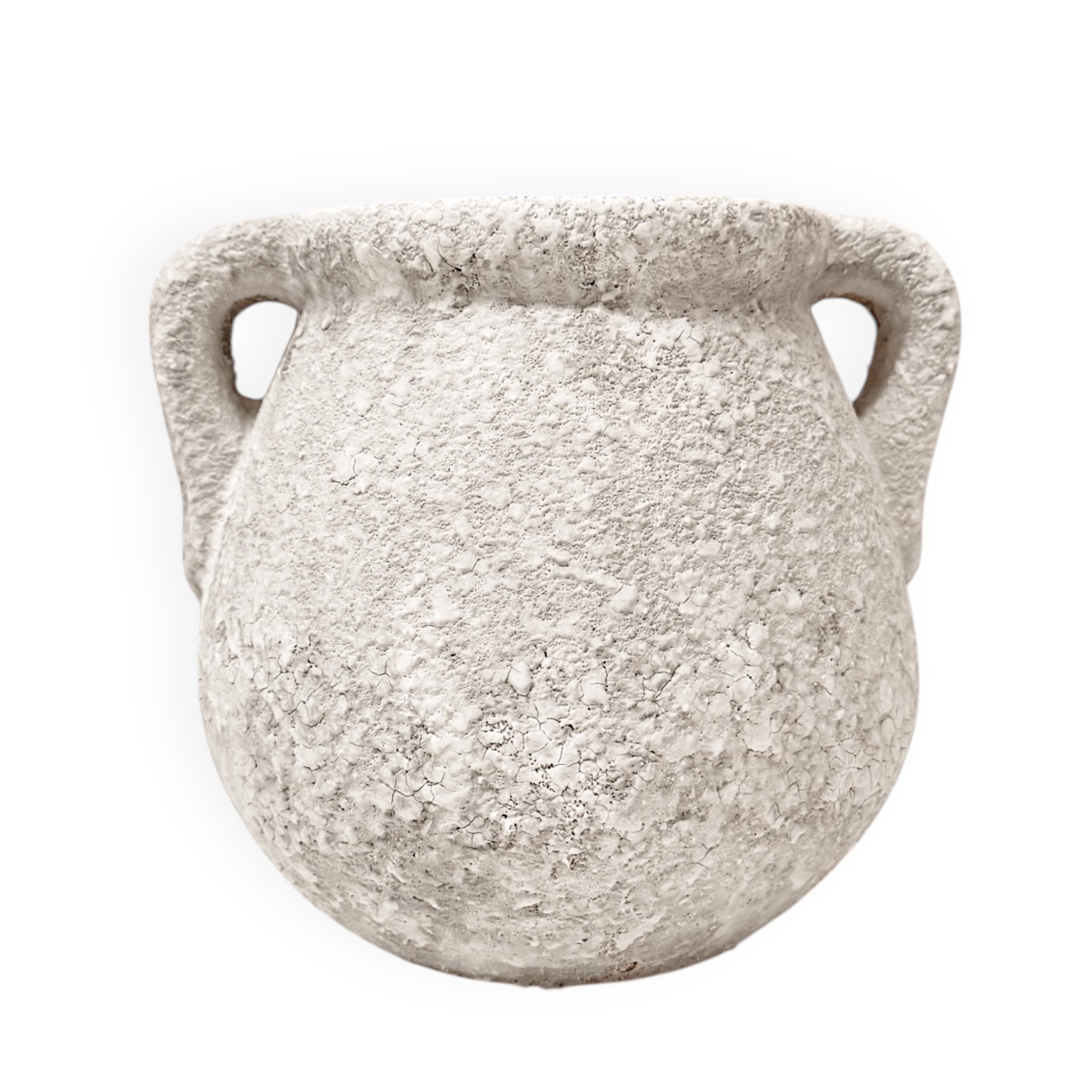 Zahra Rustic Urn | White - Wander & Wild Home
