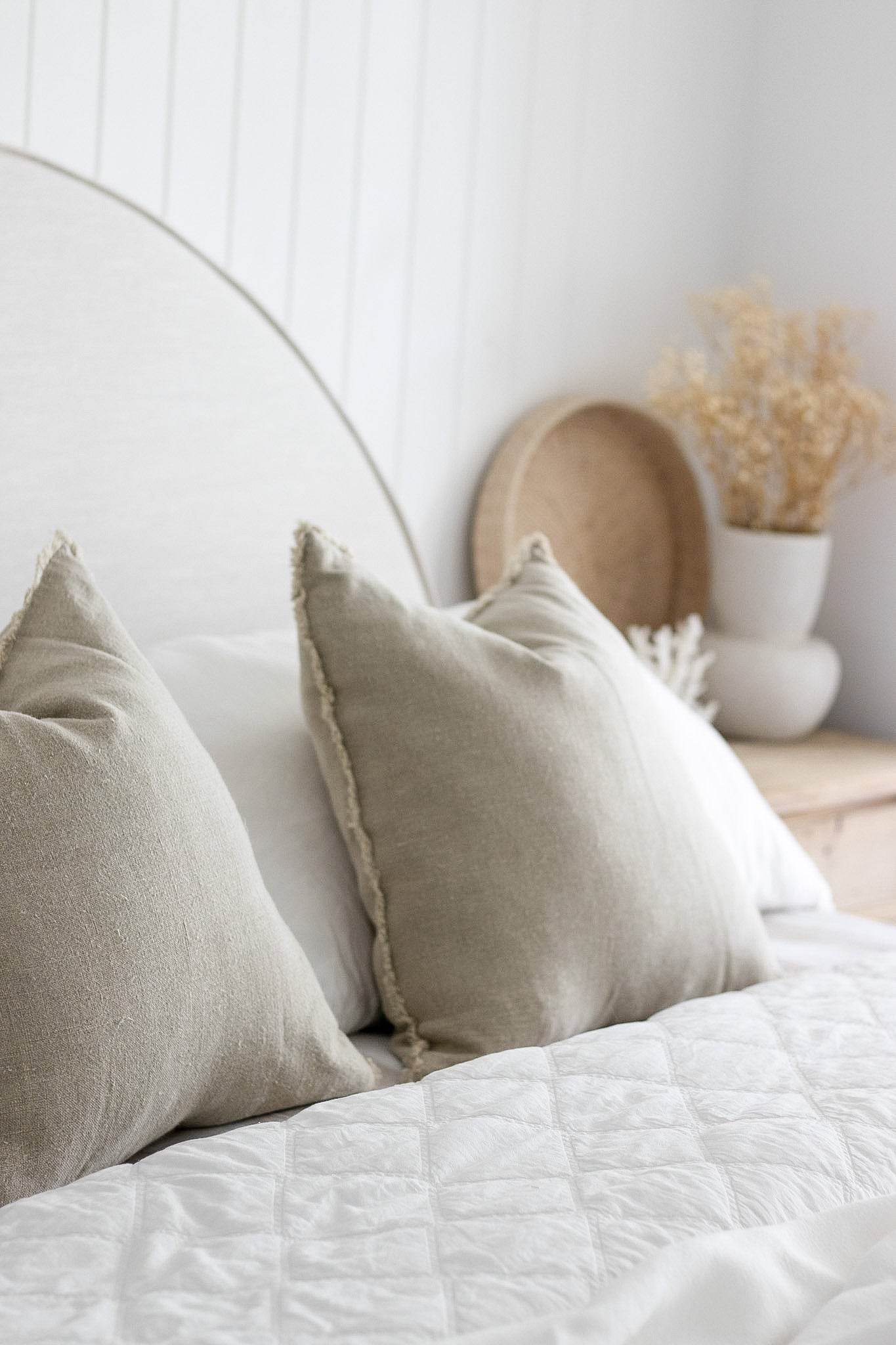 Aspire Stonewashed Linen Cushion - Natural - Wander & Wild Home