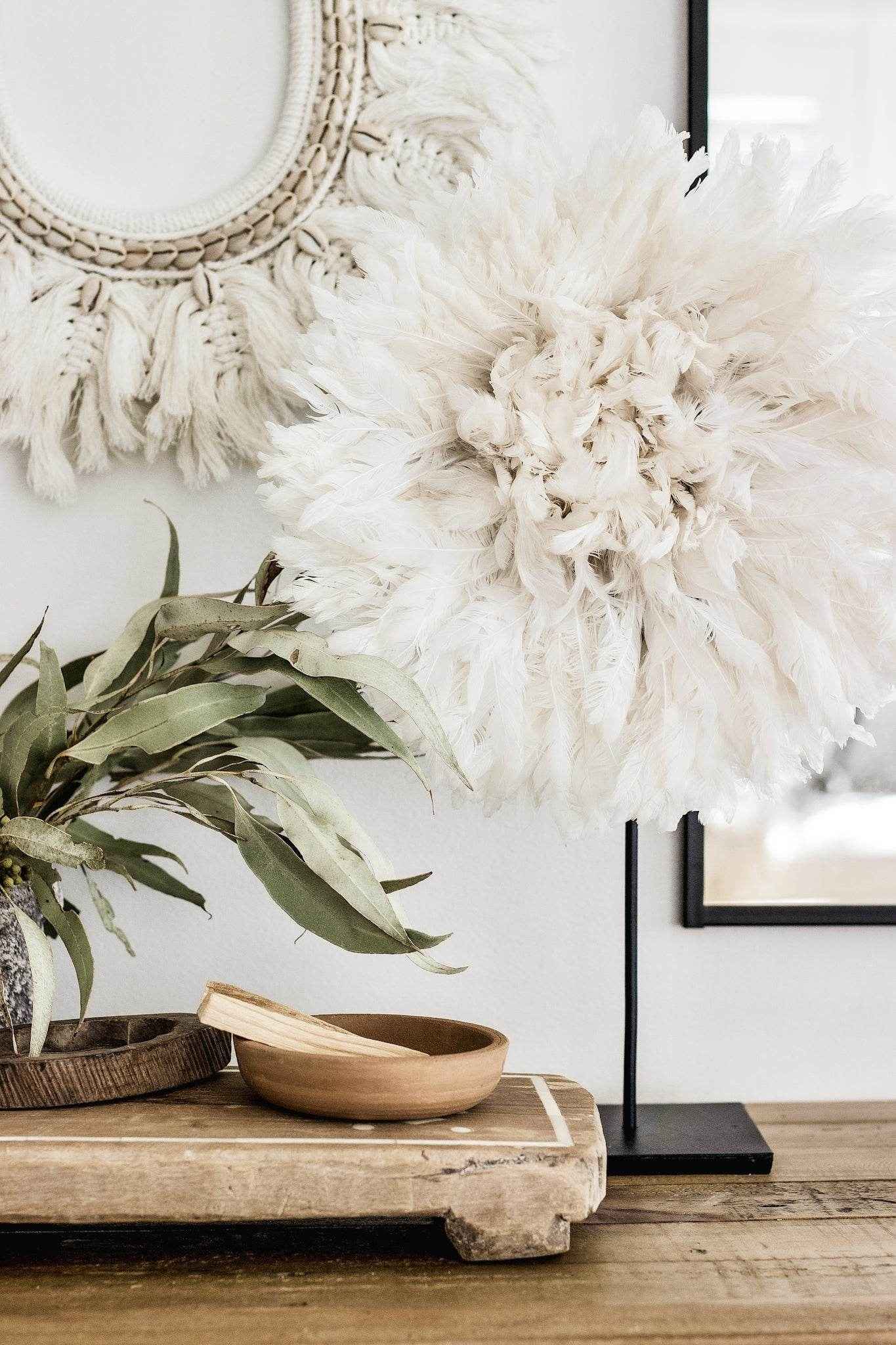 Bamileke Feather Juju & Stand