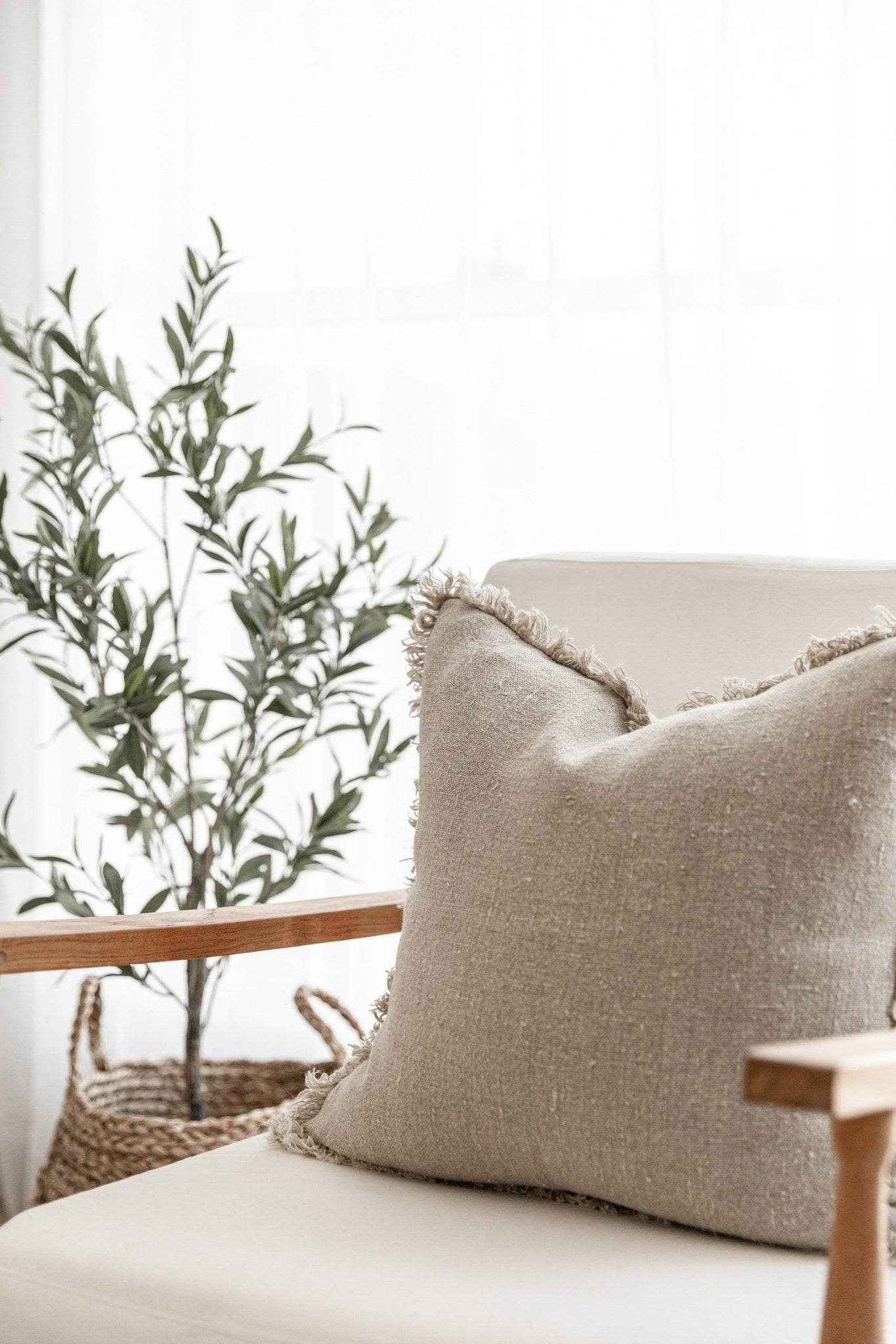 Briar Reversible Rustic Linen Cushion