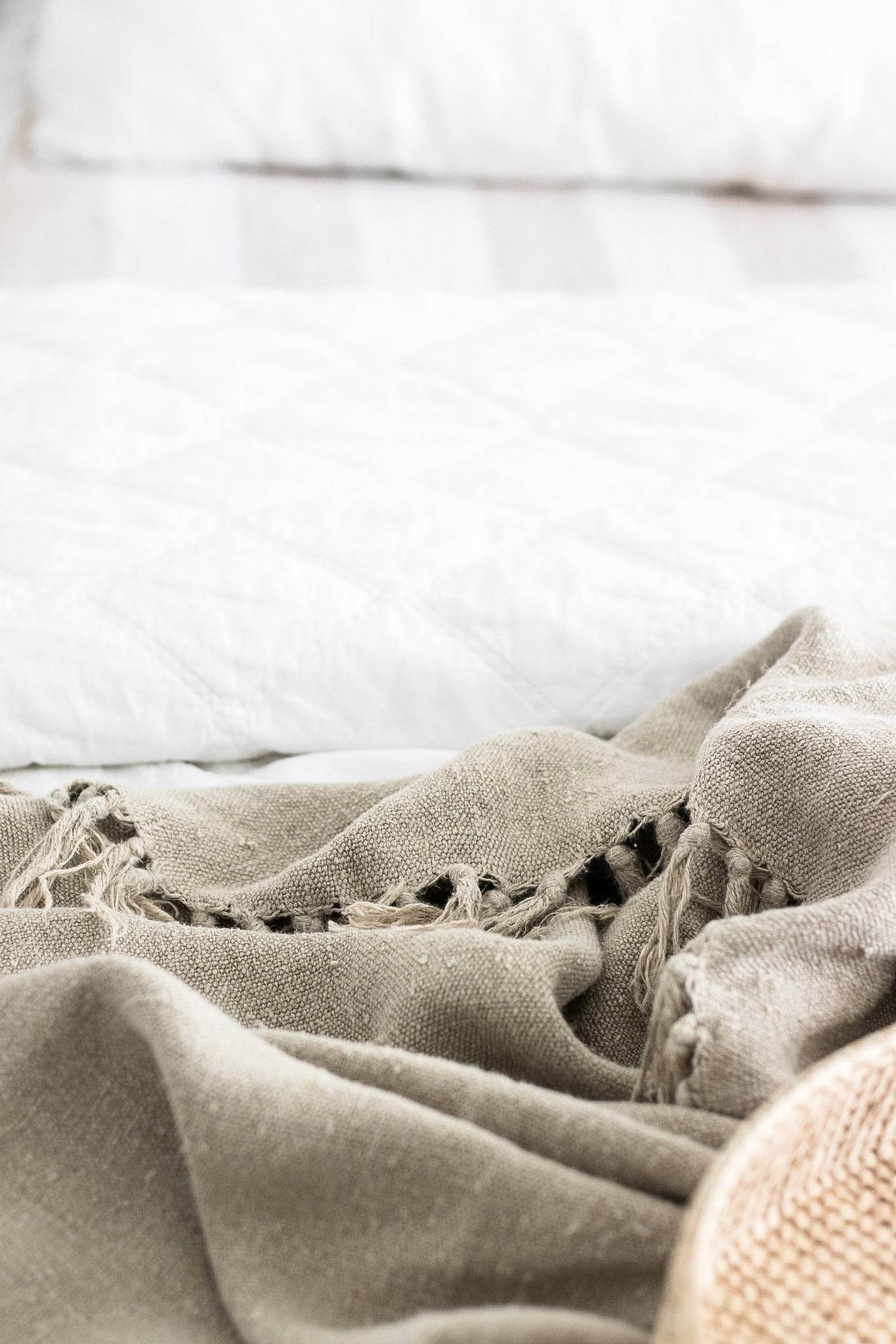 Briar Rustic Heavy Linen Throw - Natural - Wander & Wild Home