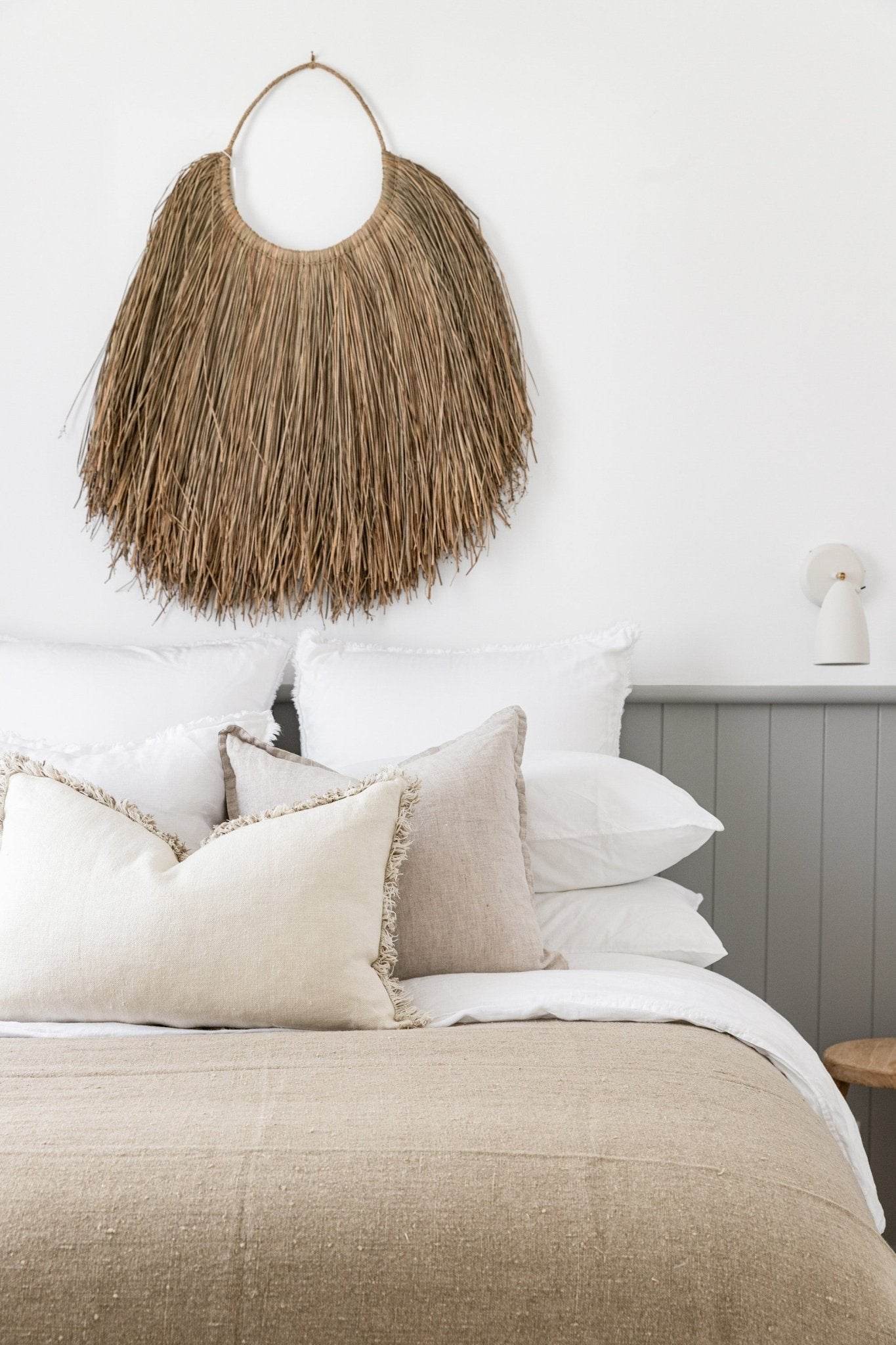 Briar Rustic Heavy Linen Throw - Natural - Wander & Wild Home