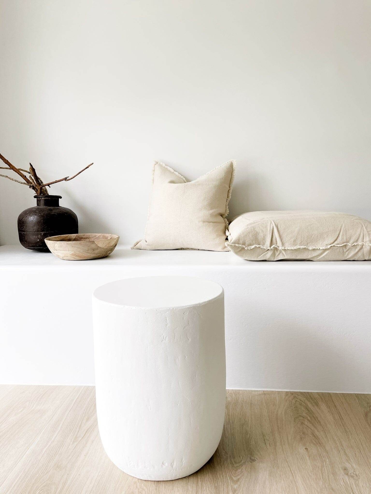 Earth Stonewashed Linen Blend Cushion - Oatmeal - Wander & Wild Home