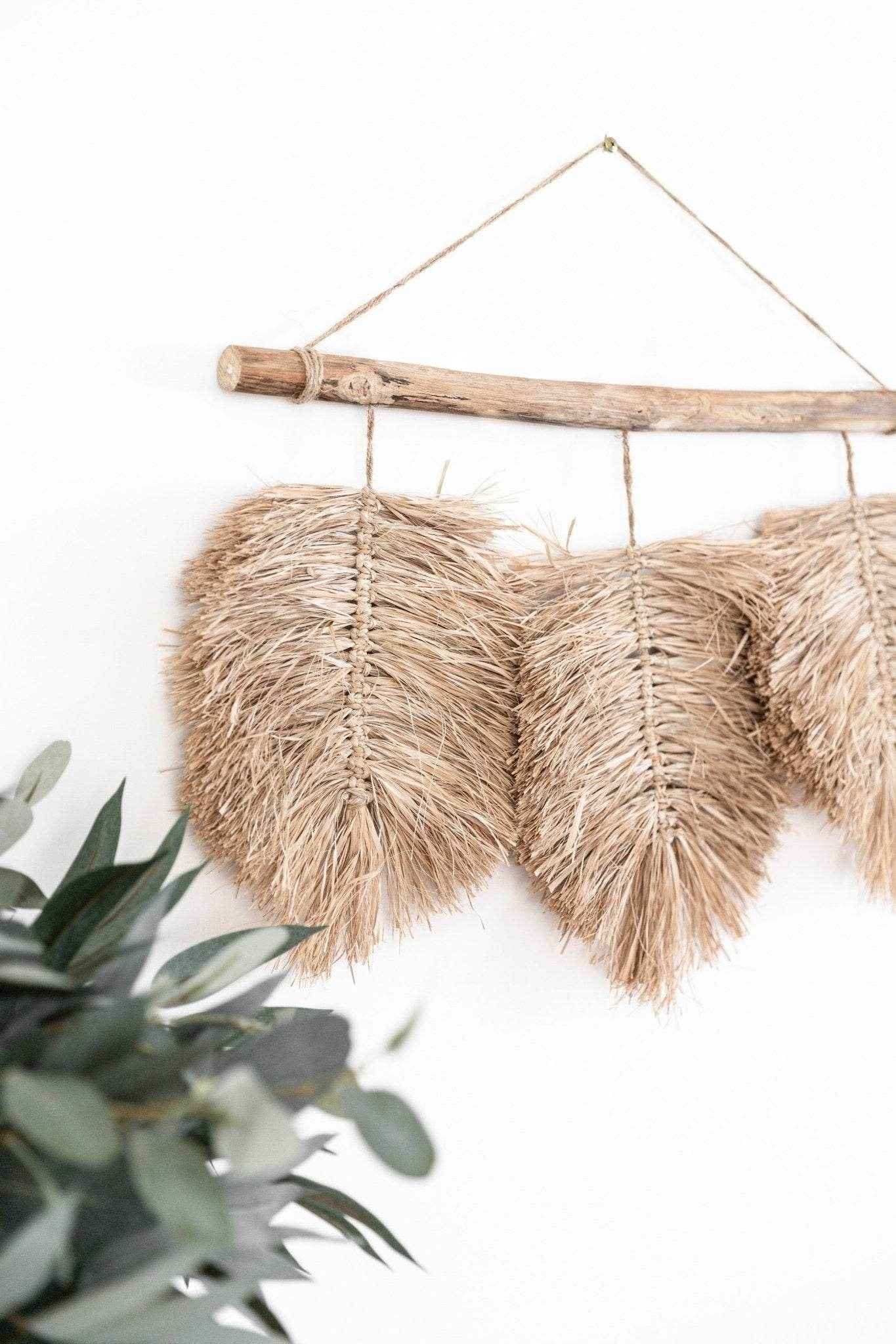 Laos Raffia Leaf Hanging