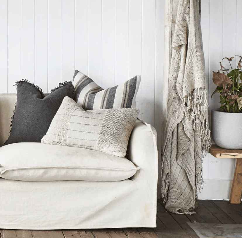 Mayla Linen/Cotton Throw - Natural